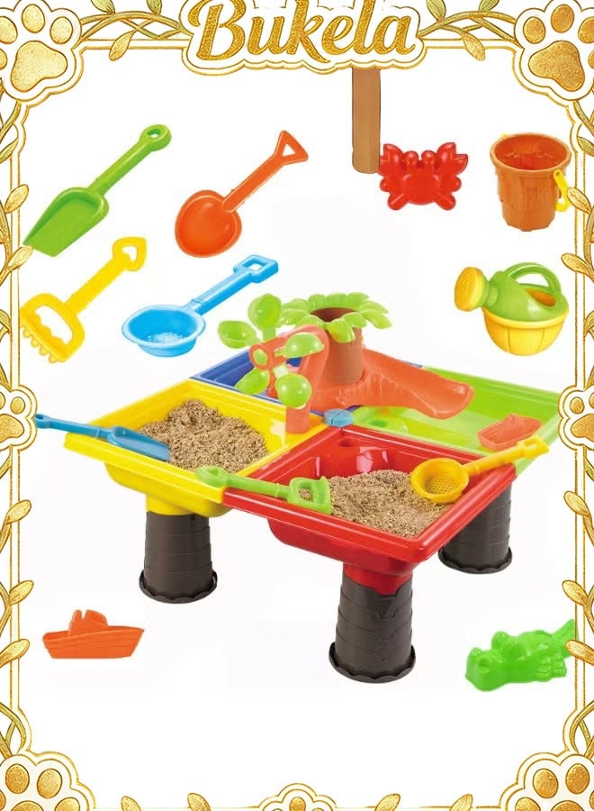 Bukela Sand Playing Toy Set Sand Table Unique Shape Design Portable Durable For Children 45*35*35CM - Image 1